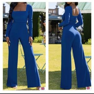 Club L London Moonlight jumpsuit in Royal Blue